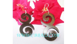 Organic Wood Mahogany Earrings